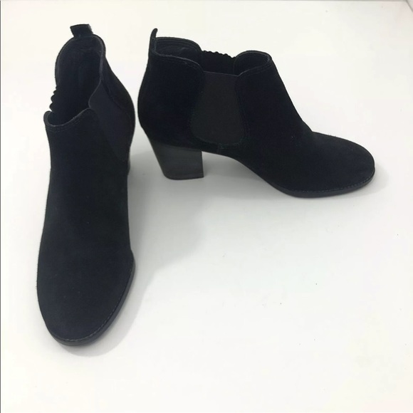 Paul Green Black Suede Ankle Bootie Boots 6.5 US - Picture 2 of 12
